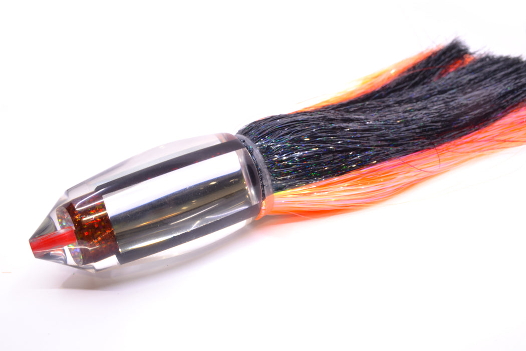 Aloha Lures Root Beer Mirrored Large Deep Six 12" 12oz Strobez Black-Orange-White