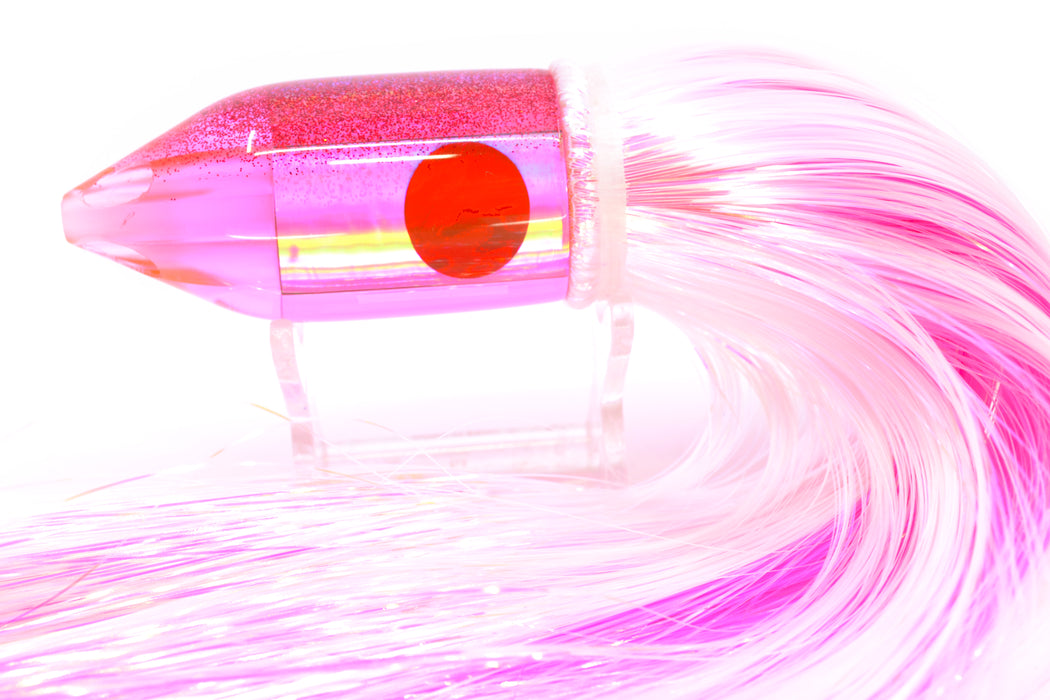 TANTRUM Lures Pink MOP Red Back Medium JetPack Bullet 9" 6.4oz Strobez White/Pink GZE