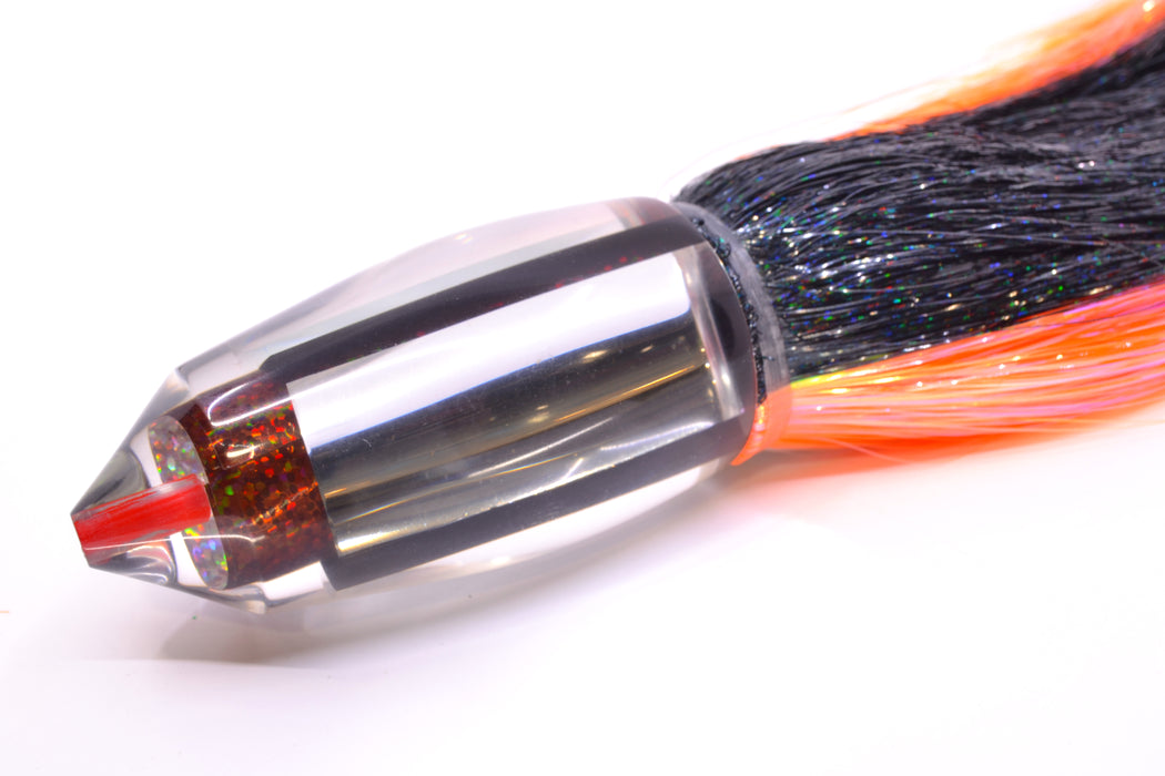 Aloha Lures Root Beer Mirrored Large Deep Six 12" 12oz Strobez Black-Orange-White