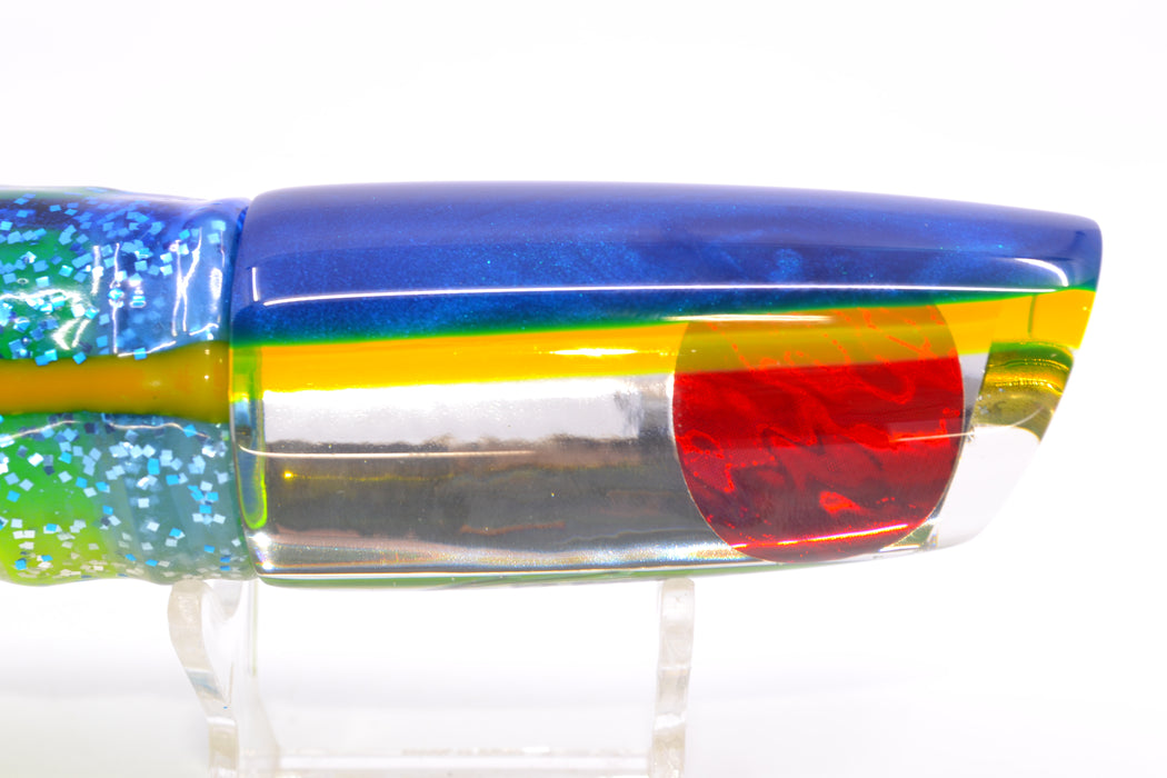 Koya Lures Clear Mirrored Blue-Yellow Back Small 614 10" 6oz Skirted Blue-Yellow-Silver GZE