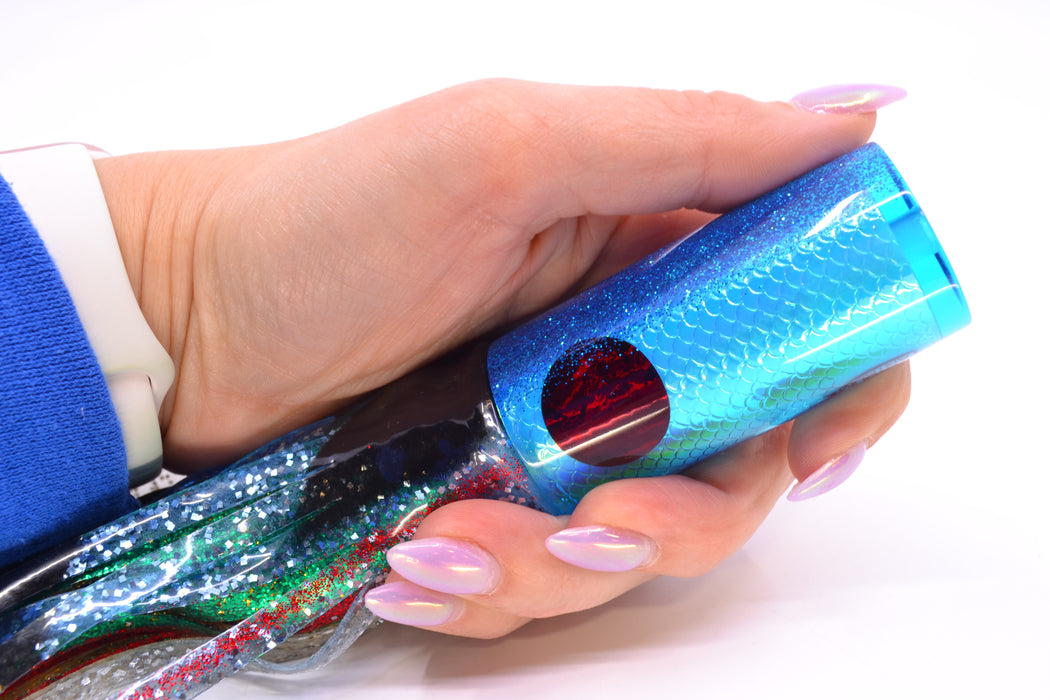 TANTRUM Lures Ice Blue Rainbow Scale Medium AMN 9" 4.3oz Skirted Evil GZE