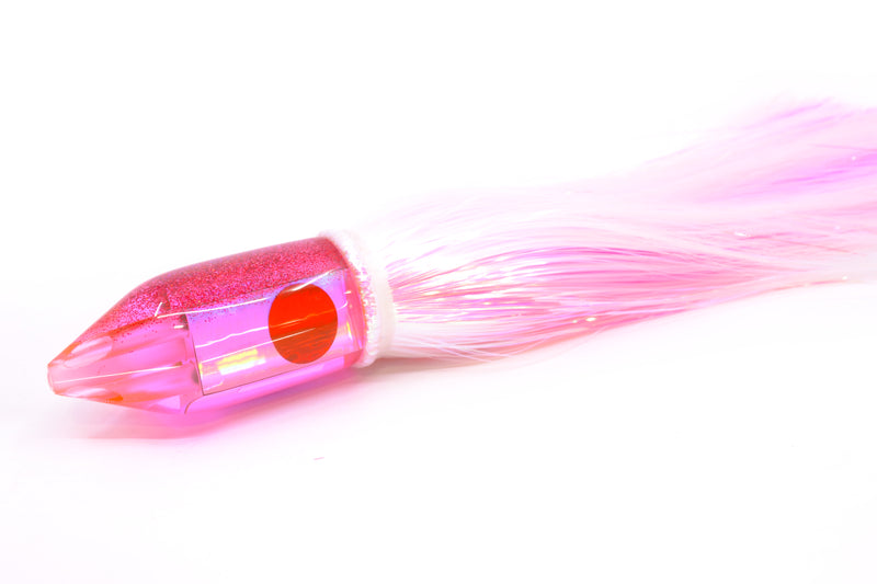 TANTRUM Lures Pink MOP Red Back Medium JetPack Bullet 9" 6.4oz Strobez White/Pink