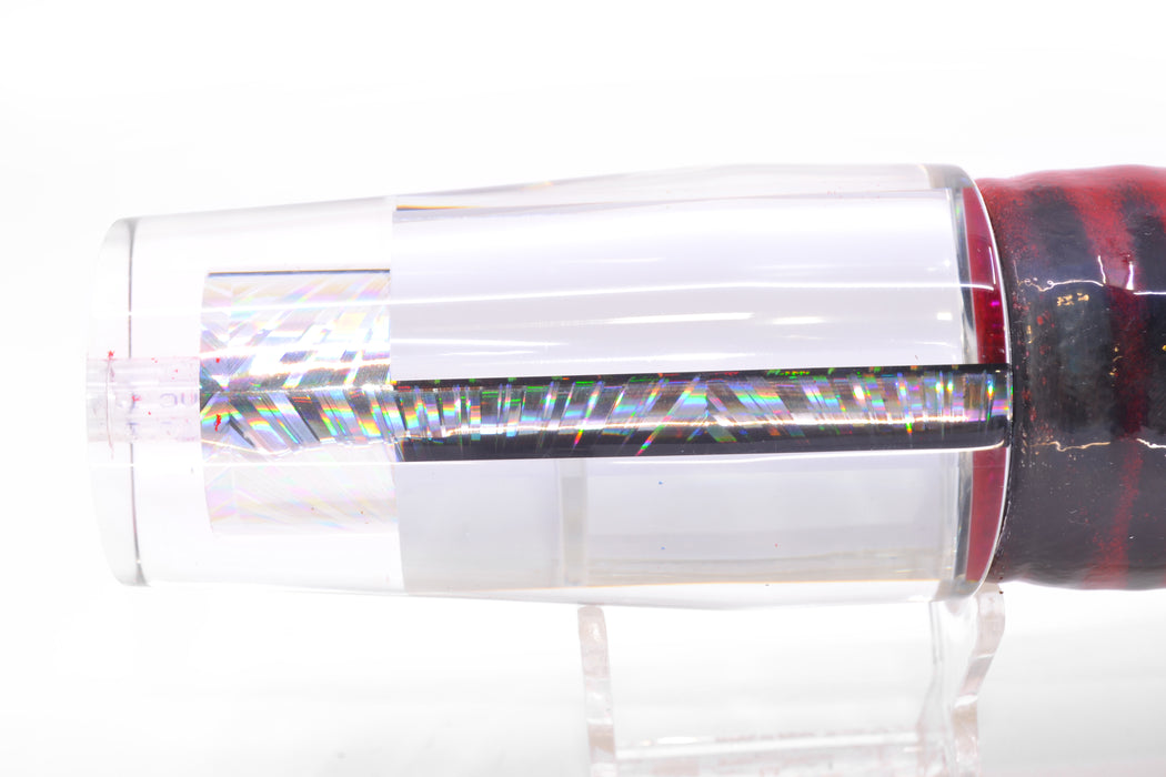 Aloha Lures Mirrored Silver Rainbow Starburst Sundowner 14" 11.5oz Skirted Red Aurora