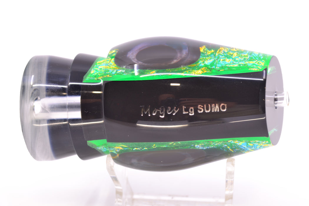 Moyes Lures Green Dichro Black Back Taxi Eyes Large Sumo 14" 8oz GZE