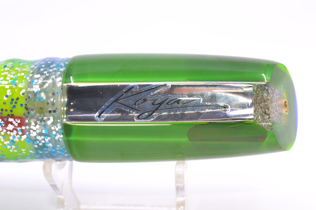 Koya Lures Clear Mirrored Blue-Yellow Back Small 614 10" 6oz Skirted Blue-Yellow-Silver GZE