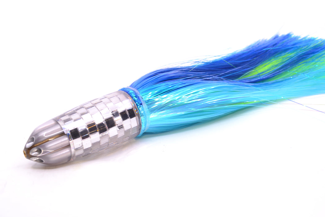 Ali'i Kai Lures Clear Mirrored Disco Ball Six Shooter 9" 6oz Strobez Royal Blue-Ice Blue