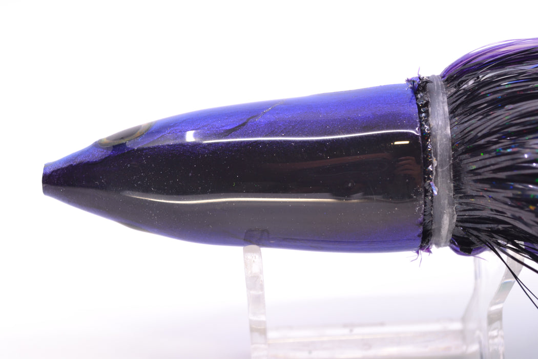 Ali'i Kai Lures Small Aku 9" 6oz EZ Flash Black-Purple Stripes-White with Aku Stripes GZE