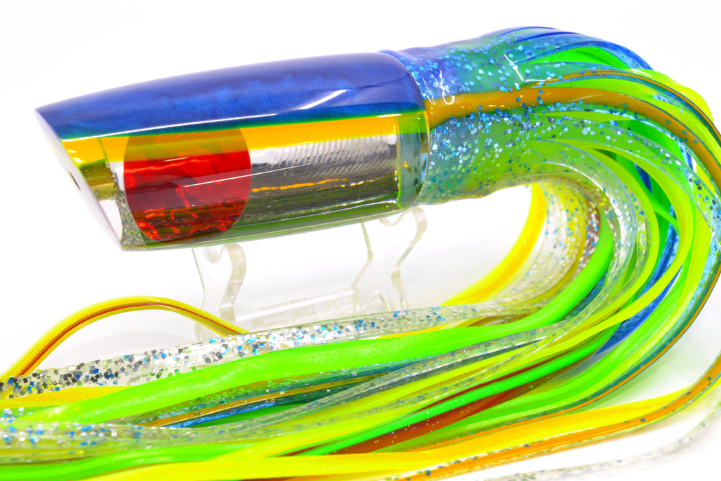 Koya Lures Clear Mirrored Blue-Yellow Back Small 614 10" 6oz Skirted Blue-Yellow-Silver GZE