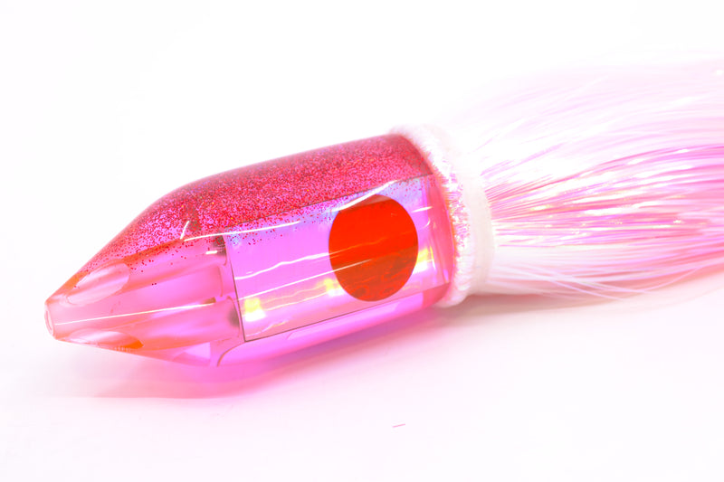 TANTRUM Lures Pink MOP Red Back Medium JetPack Bullet 9" 6.4oz Strobez White/Pink