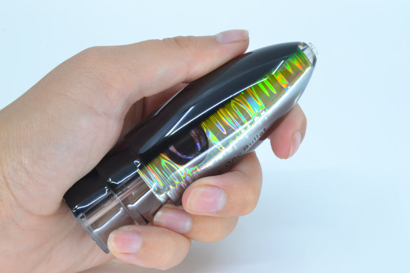 Moyes Lures Chartreuse-Silver Aurora Black Back Keeled Medium Ono Bullet 9" 5.8oz GZE