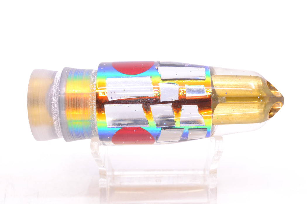 Tanigawa Lures Sunset Rainbow Cracked Glass Red Eyes 2-Hole Bullet 9"+ 7.8oz