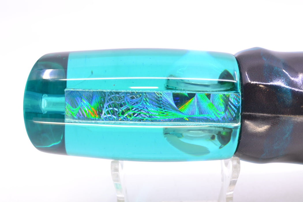 Joe Yee Lures by KEGZ Turquoise Rainbow Swirl Doll Eyes 501 12" 6.5oz Fire Tailz Vinyl