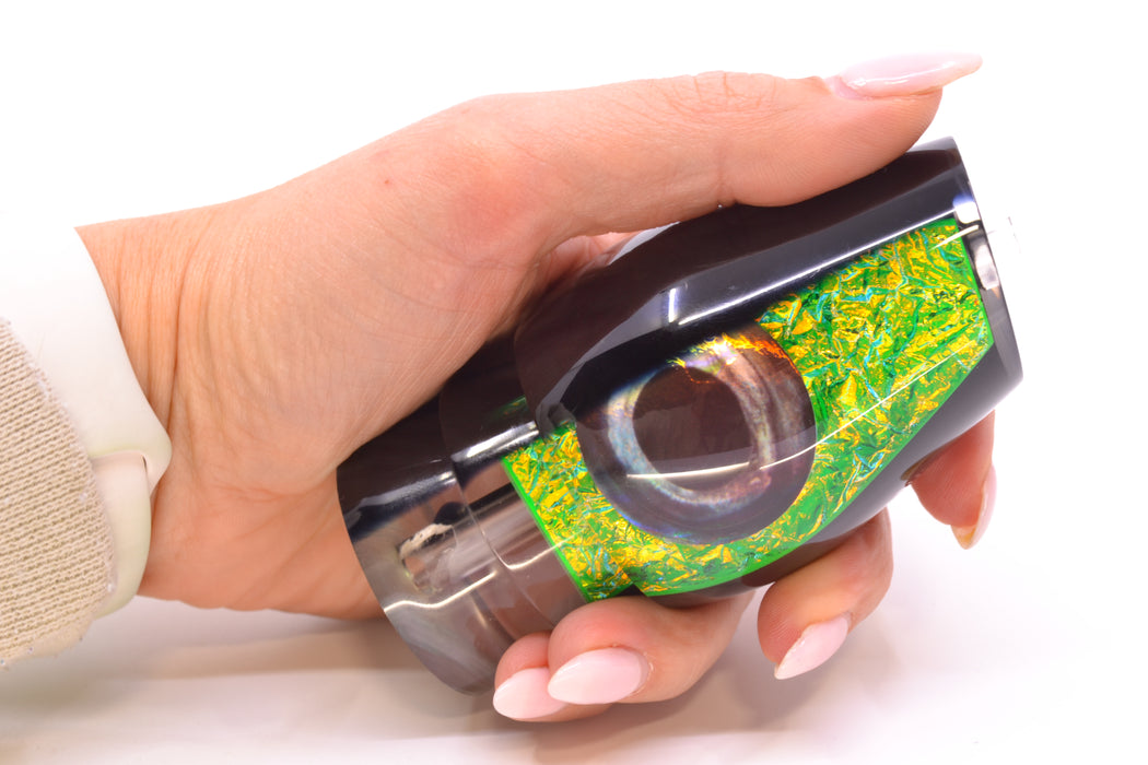 Moyes Lures Green Dichro Black Back Taxi Eyes Large Sumo 14" 8oz GZE