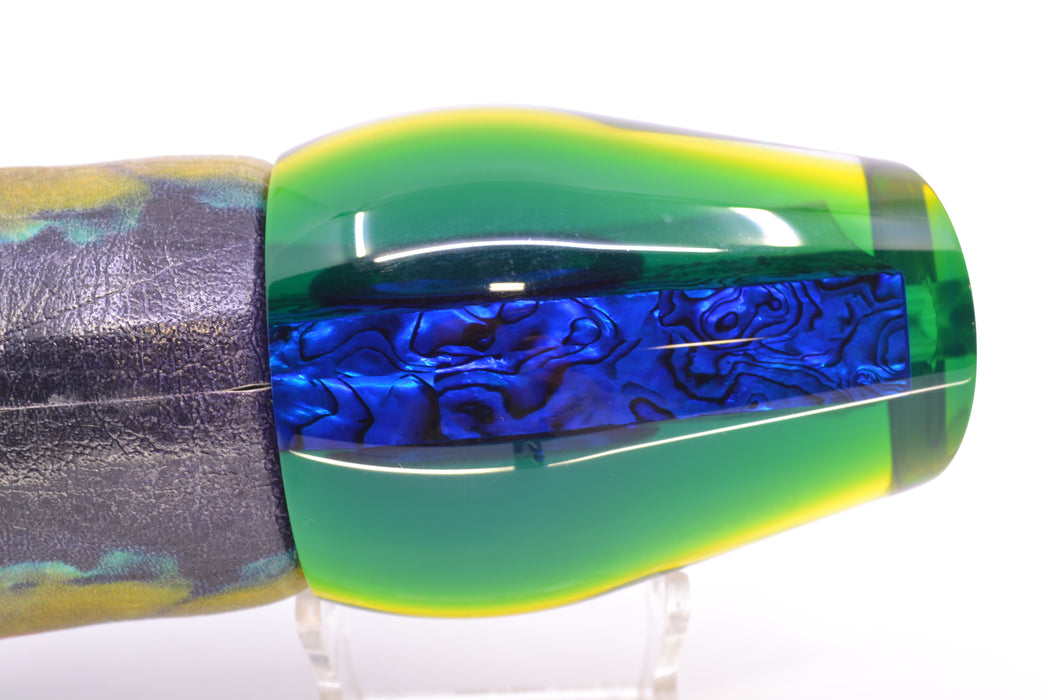Moyes Lures Yellowfin Paua-MOP Blue-Yellow Back XL Sumo 16" 16.4oz ALV Vinyl Yellowfin GZE