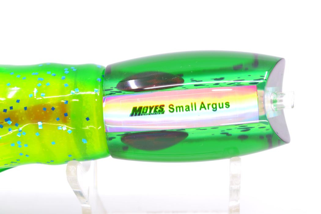 Moyes Lures Mahi MOP Green Back Red Eyes Small Argus 9" 3.5oz Skirted Mahi