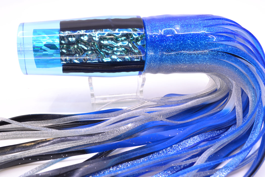 Aloha Lures Ice Blue Rainbow Ice Blue-Akule Dichro Sundowner 14" 11.5oz Skirted Blue-Silver