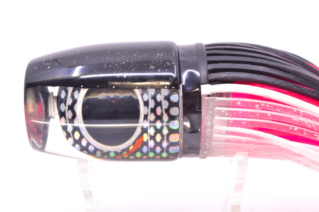 Amaral Lures Rainbow Pearl Black Scale White Stripes Black Back Jararaca 12" 4oz
