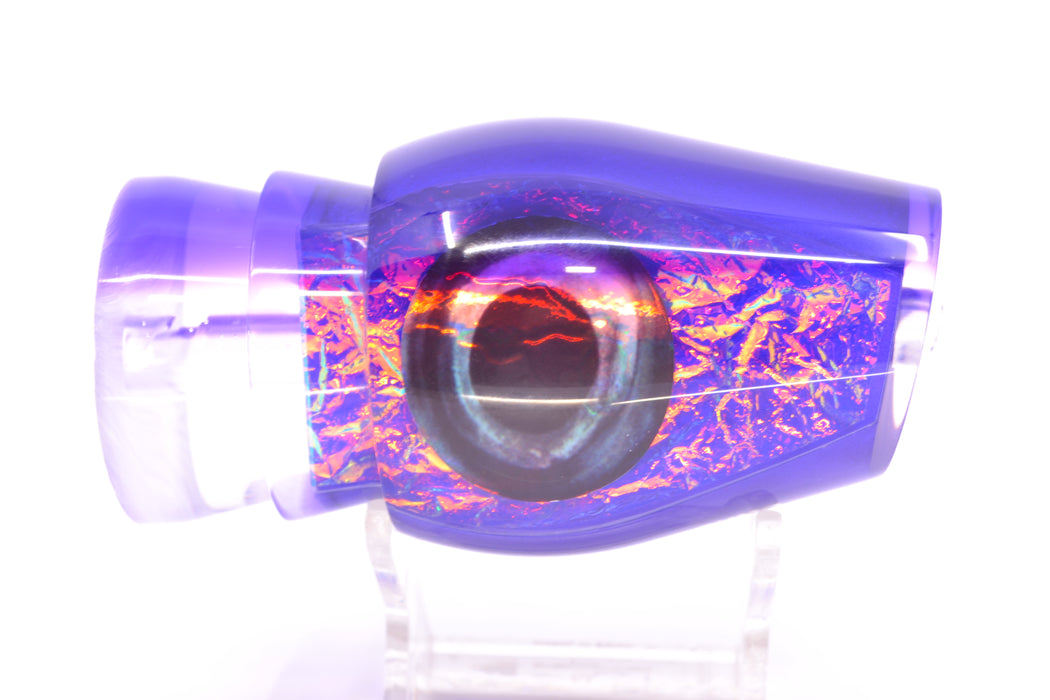 Moyes Lures Pink-Orange-Purple Dichro Purple Back Taxi Eyes Large Sumo 14" 8oz GZE