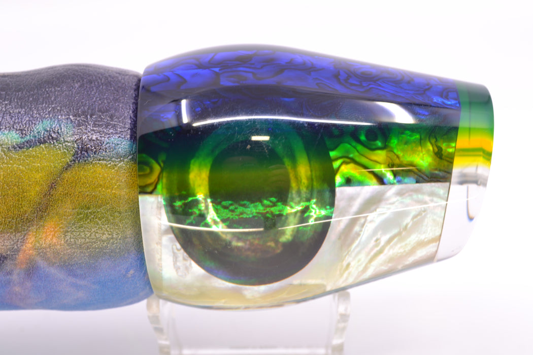 Moyes Lures Yellowfin Paua-MOP Blue-Yellow Back XL Sumo 16" 16.4oz ALV Vinyl Yellowfin GZE