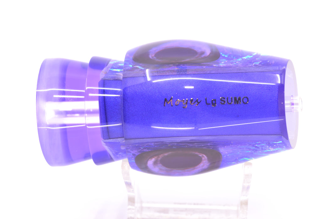 Moyes Lures Pink-Orange-Purple Dichro Purple Back Taxi Eyes Large Sumo 14" 8oz GZE
