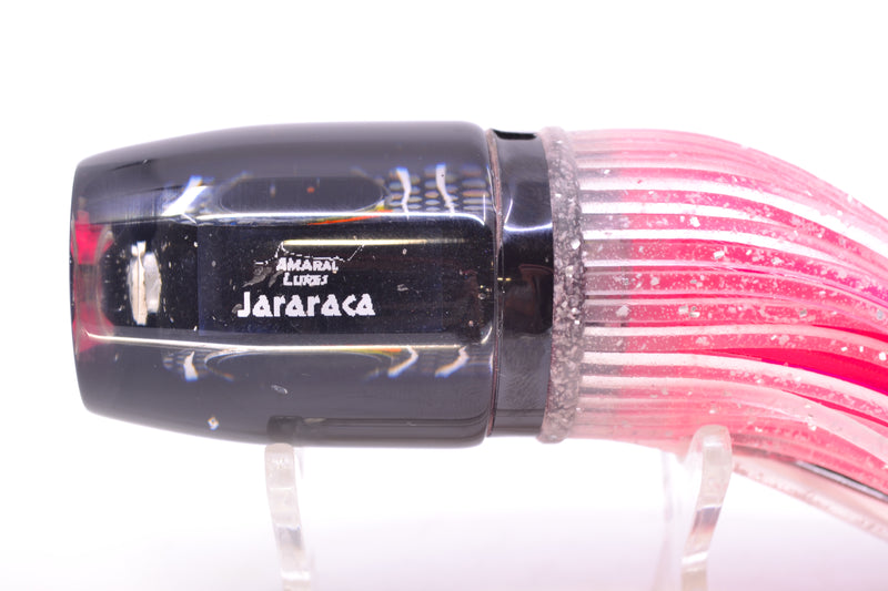 Amaral Lures Rainbow Pearl Black Scale White Stripes Black Back Jararaca 12" 4oz
