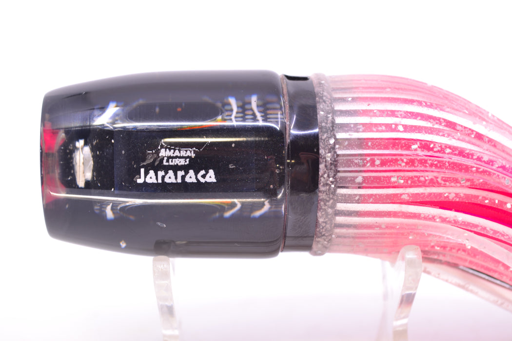 Amaral Lures Rainbow Pearl Black Scale White Stripes Black Back Jararaca 12" 4oz