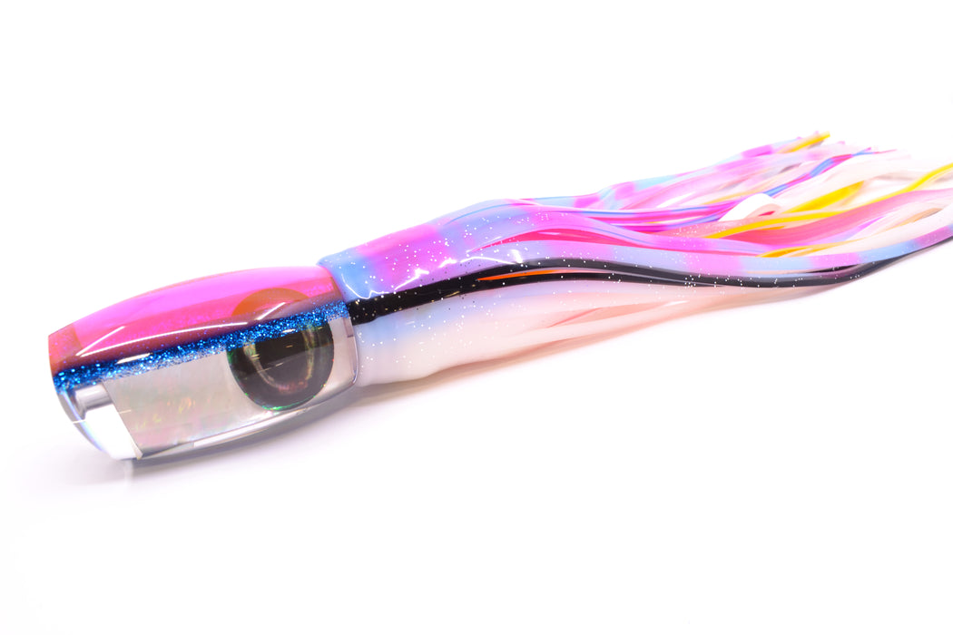 Moyes Lures White MOP Pink-Blue Back Taxi Eyes Large Argus 14" 10oz Skirted Gay Bob