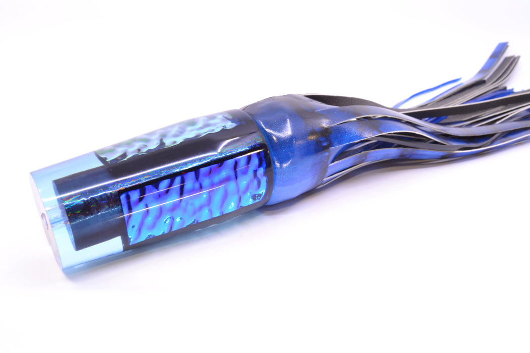 Aloha Lures Black Rainbow Blue Dichro Sundowner 14" 11.5oz FT Vinyl Blue Tiger