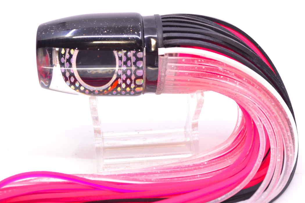 Amaral Lures Rainbow Pearl Black Scale White Stripes Black Back Jararaca 12" 4oz