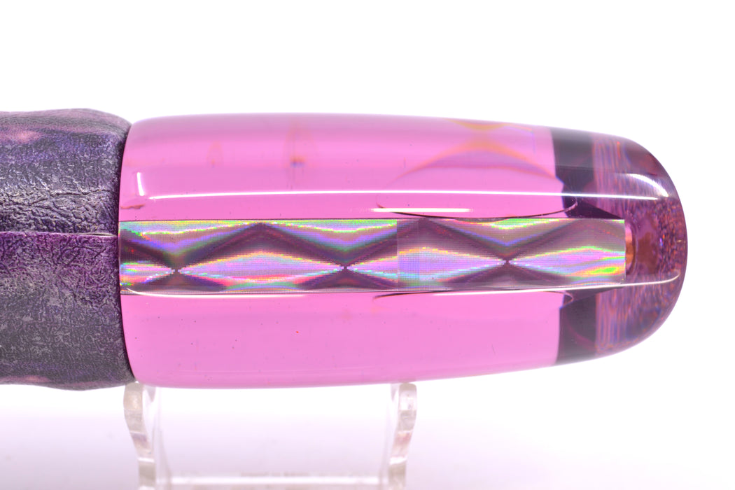 Koya Lures Purple Rainbow Diamond Red Eyes Medium Poi Dog 14" 10oz ALV Vinyl