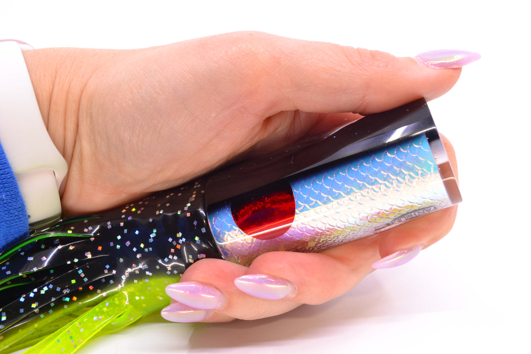 TANTRUM Lures Ice Rainbow Scale Black Back Medium AMN 9" 4.3oz Skirted Black/Rainbow GZE