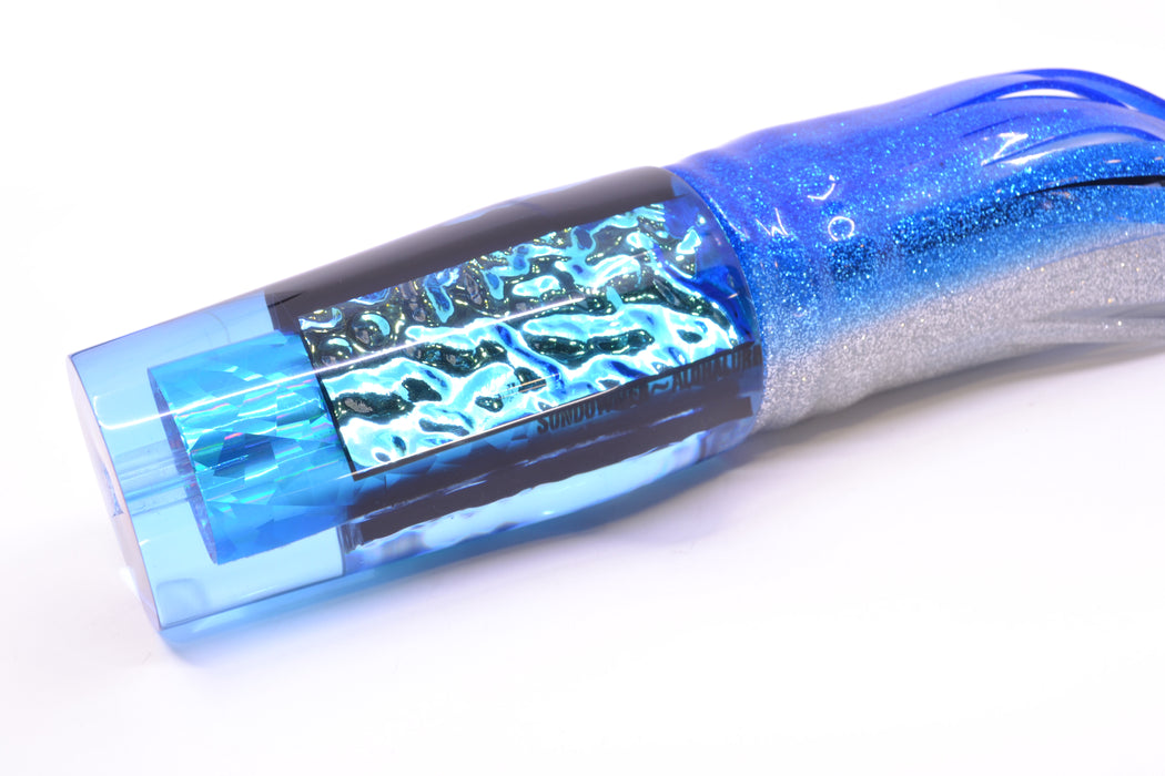 Aloha Lures Ice Blue Rainbow Ice Blue-Akule Dichro Sundowner 14" 11.5oz Skirted Blue-Silver