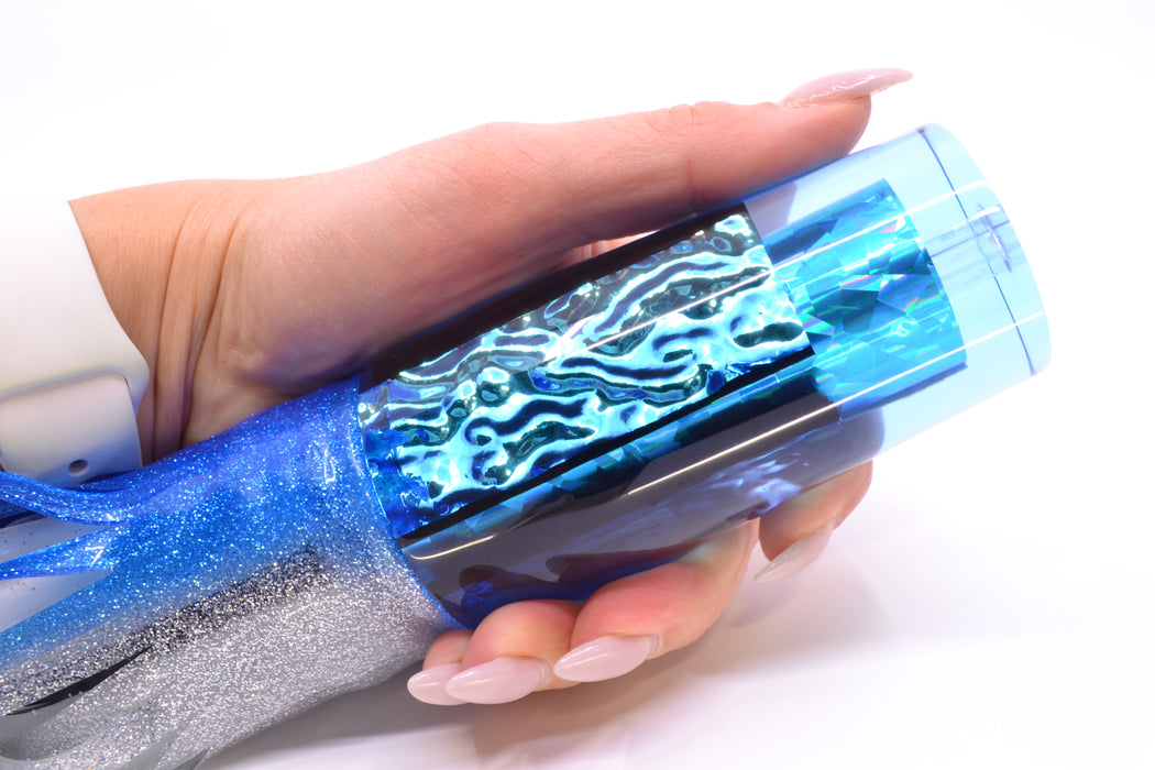 Aloha Lures Ice Blue Rainbow Ice Blue-Akule Dichro Sundowner 14" 11.5oz Skirted Blue-Silver