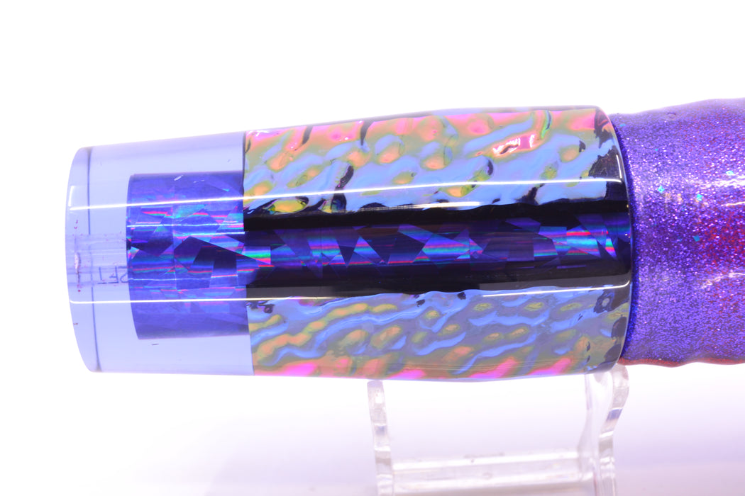 Aloha Lures Purple Rainbow Purple-Pink Dichro Sundowner 14" 11.5oz Skirted Purple