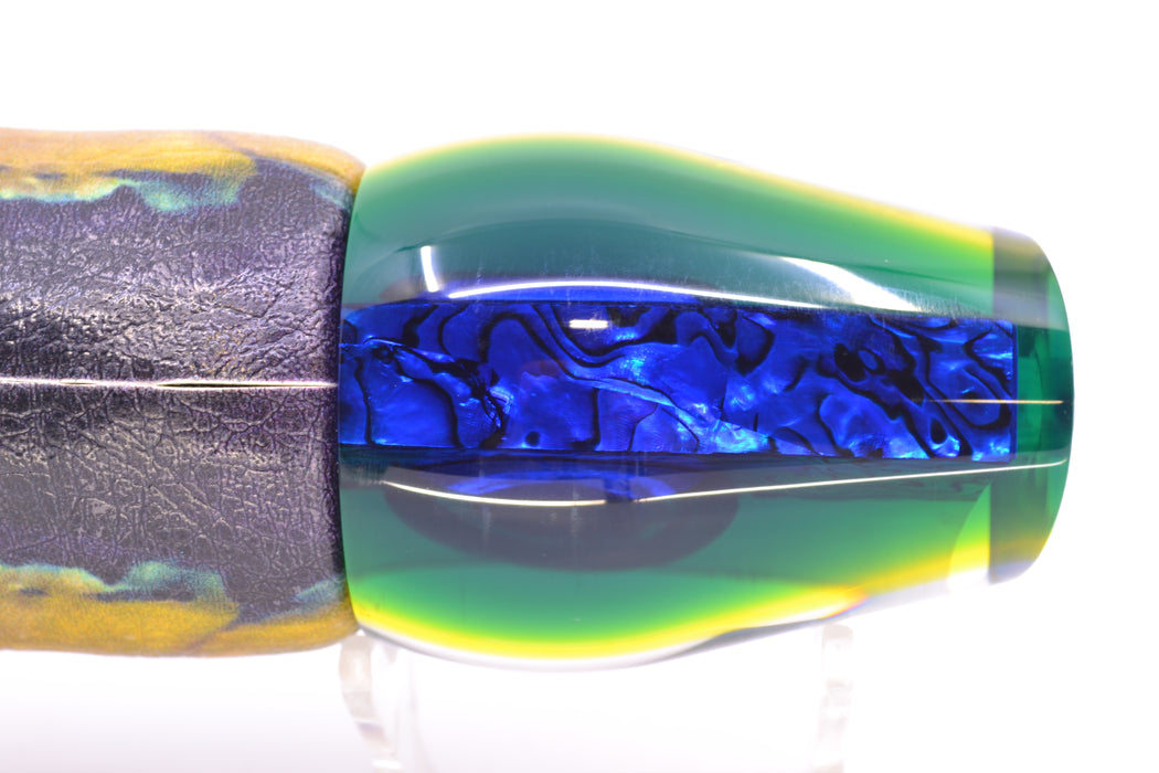 Moyes Lures Yellowfin Paua-MOP Blue-Yellow Back Large Sumo 14" 10.3oz ALV Vinyl Yellowfin GZE