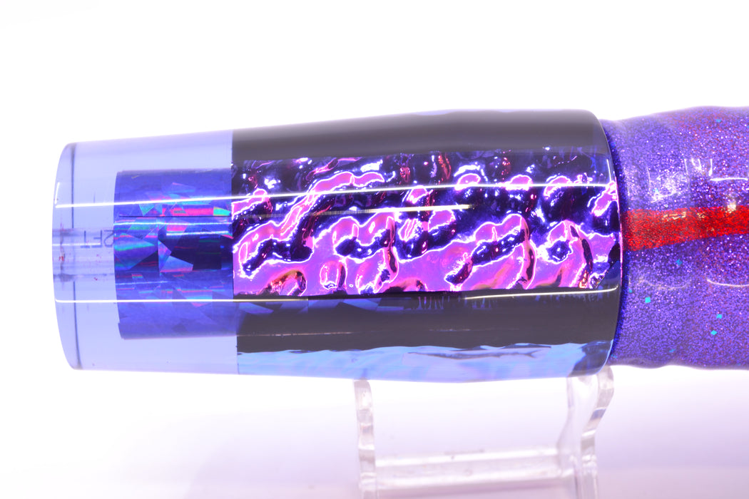 Aloha Lures Purple Rainbow Purple-Pink Dichro Sundowner 14" 11.5oz Skirted Purple