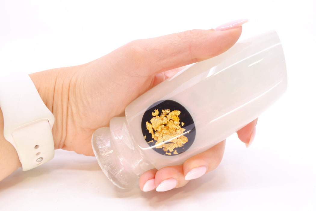 Joe Yee Lures by KEGZ Strawberry Pearl Gold Flake-Black Eyes Super Plunger 14" 7.2oz