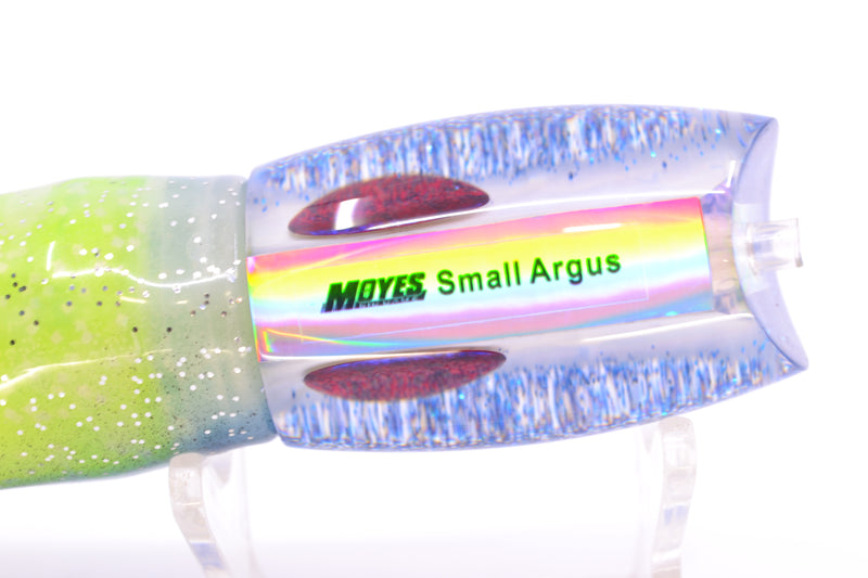 Moyes Lures White MOP Blue Back Red Eyes Small Argus 9" 3.5oz Skirted Fruit Salad