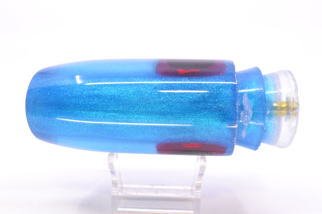 Joe Yee Lures by KEGZ Blue Iridescent Pearl Black-Purple Eyes Super Plunger 14" 7.2oz