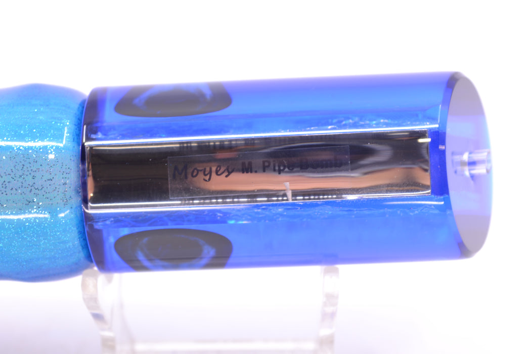 Moyes Lures Blue-Pink Dichro Blue Back Medium Pipe Bomb 12" 7.5oz FT Vinyl Blue Dream
