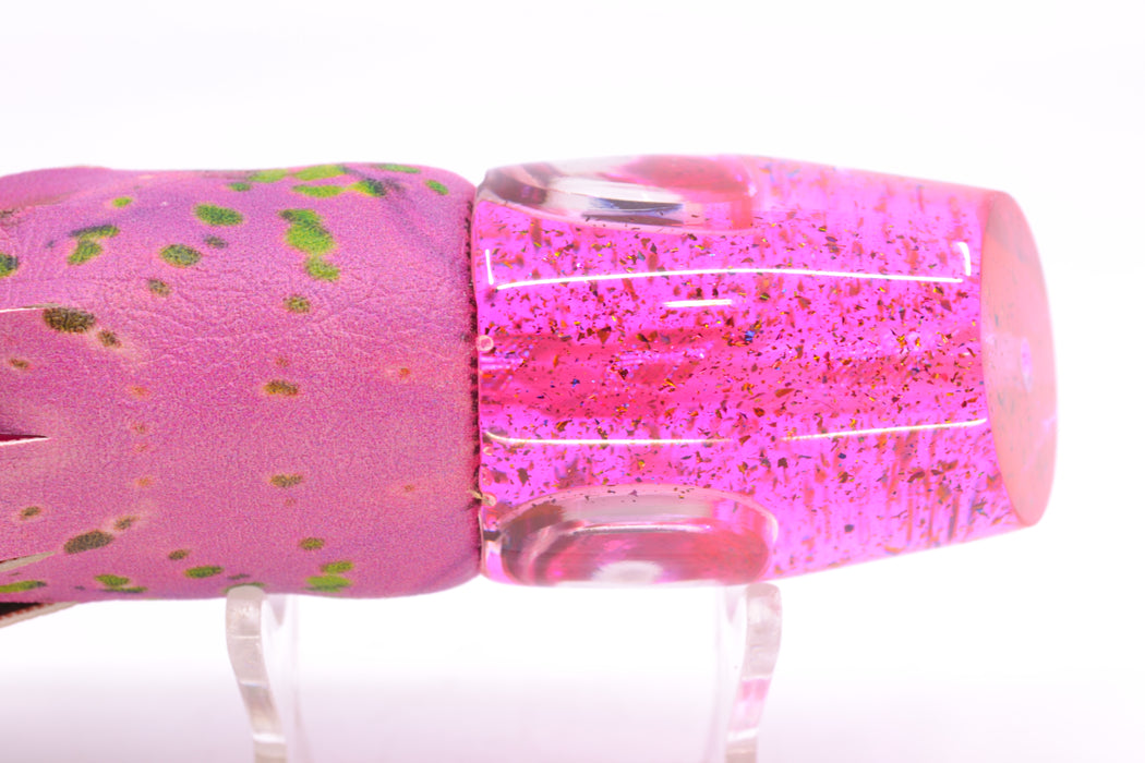 Joe Yee Lures by KEGZ Transparent Pink Rainbow Flake Doll Eyes Apollo 12" 4.6oz ALV Vinyl