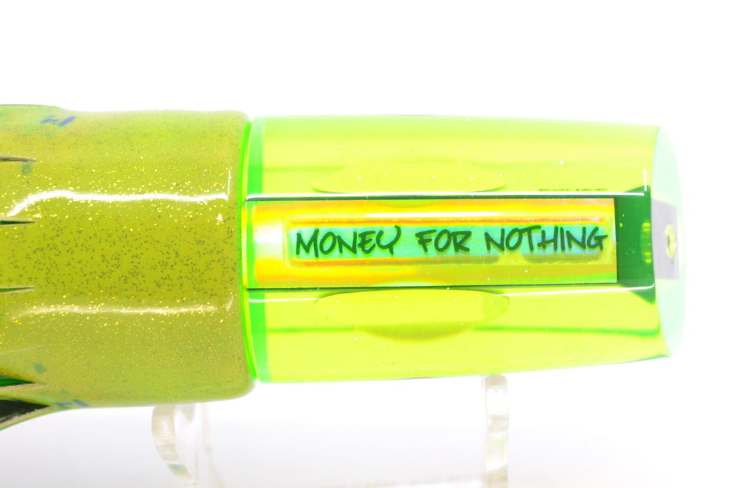 Bonze Lures Green Mirrored Red Eyes Money For Nothing 12" 8.2oz FT Vinyl Mahi
