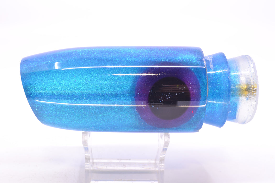 Joe Yee Lures by KEGZ Blue Iridescent Pearl Black-Purple Eyes Super Plunger 14" 7.2oz