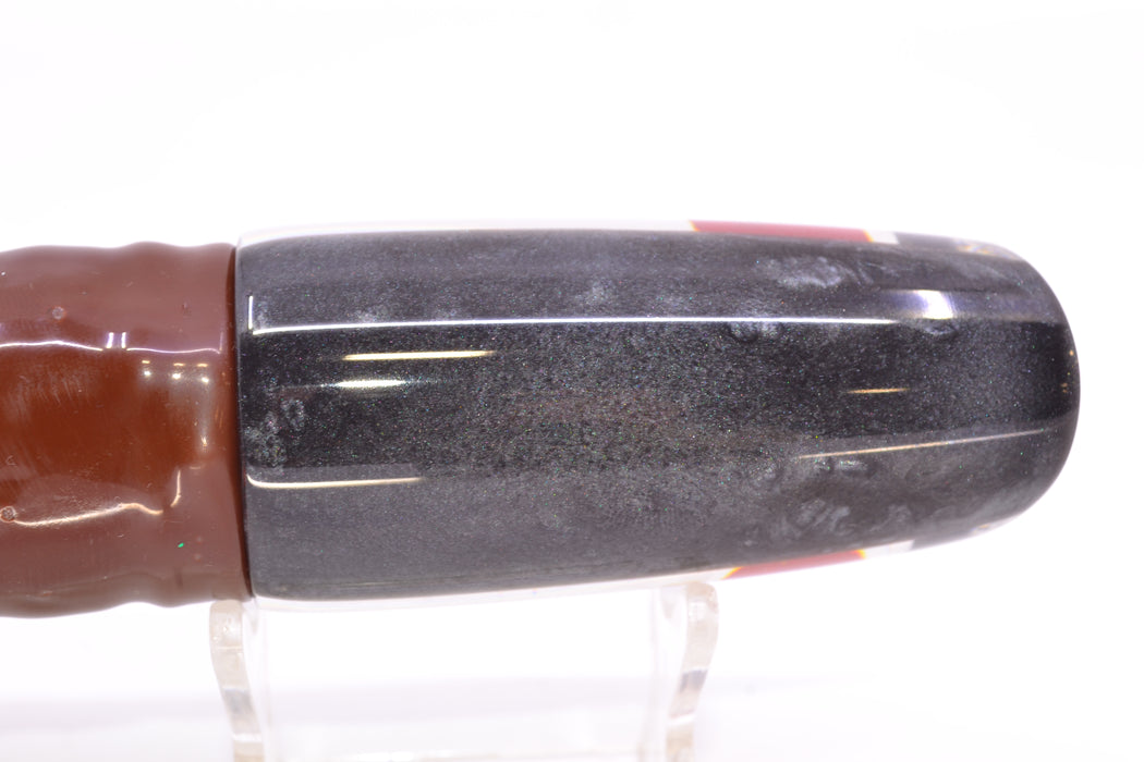 Koya Lures Clear Mirrored Gray Back Small 614 10" 6oz Skirted Root Beer-Petrolero GZE