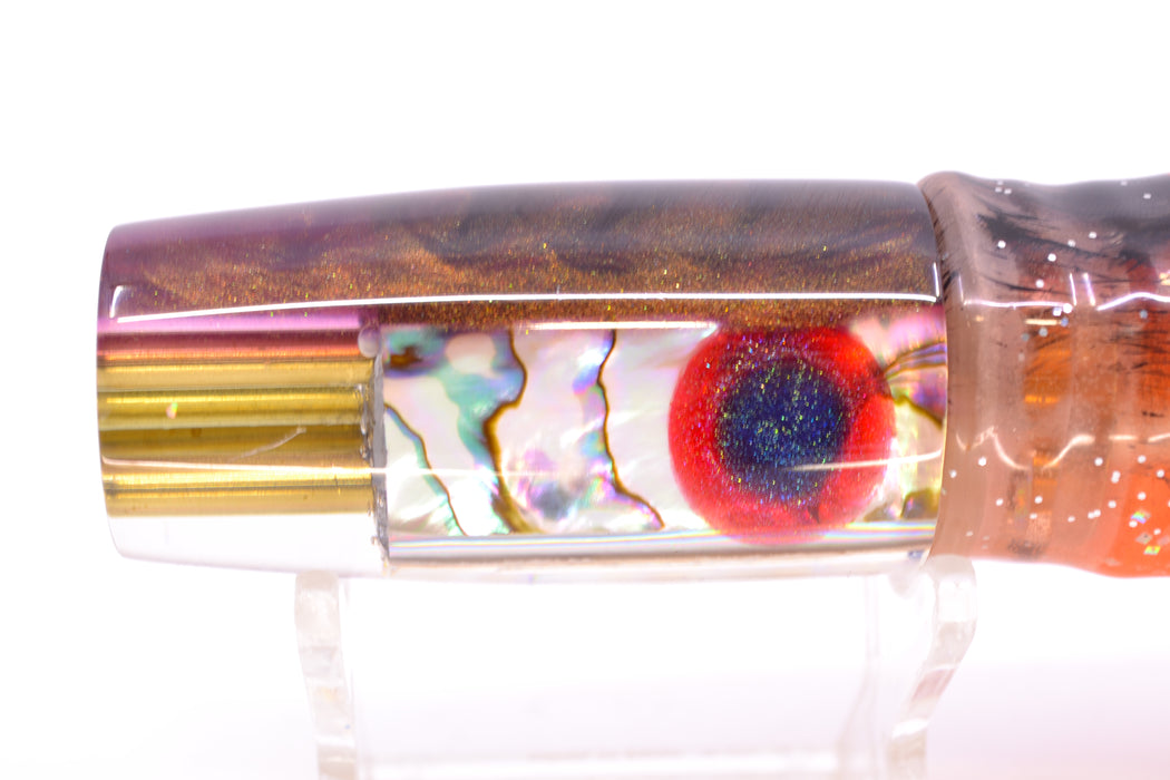 Big Reidee Natural EKG Shell Root Beer Back 4-Hole Pusher 9" 6.6oz Skirted Root Beer