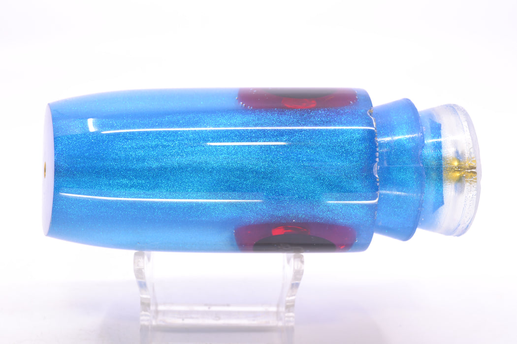 Joe Yee Lures by KEGZ Blue Iridescent Pearl Black-Purple Eyes Super Plunger 14" 7.2oz