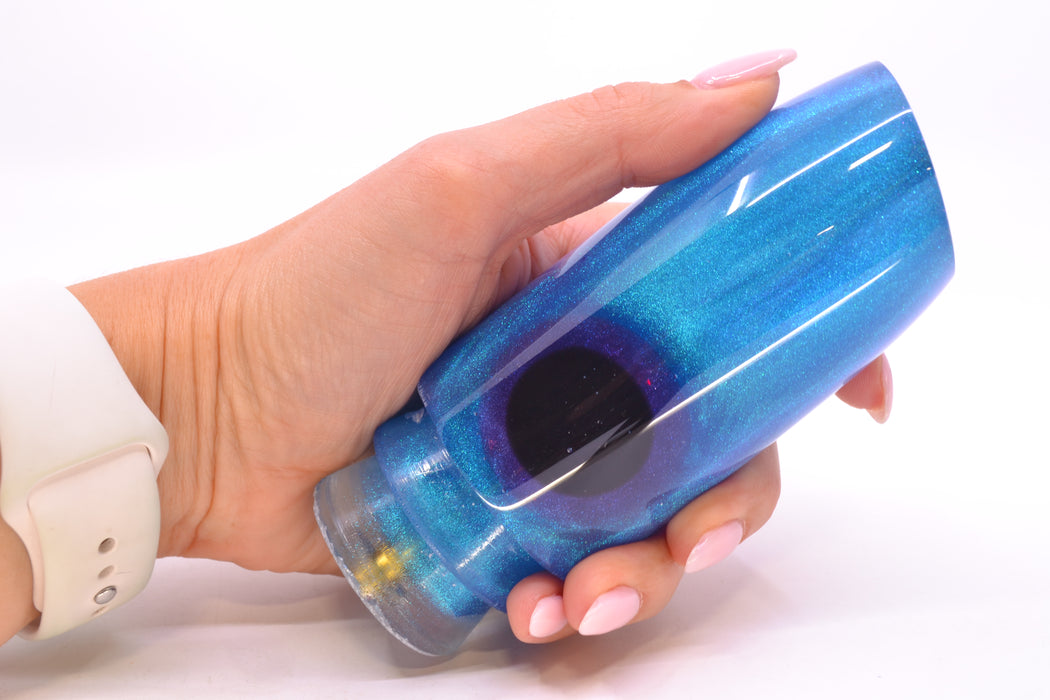 Joe Yee Lures by KEGZ Blue Iridescent Pearl Black-Purple Eyes Super Plunger 14" 7.2oz