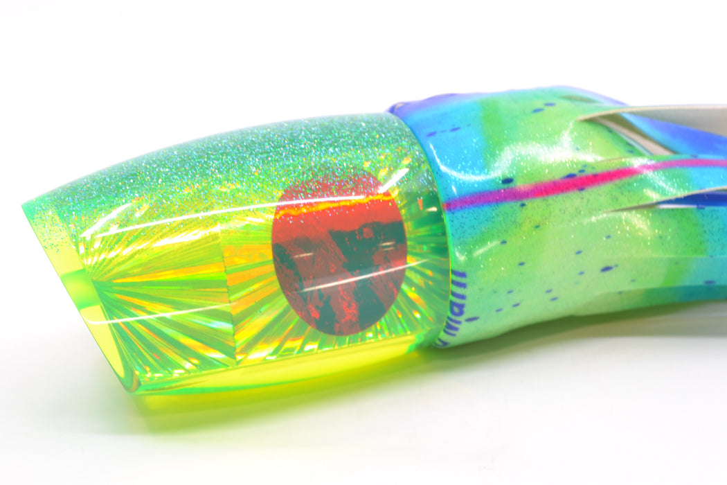 TANTRUM Lures Chartreuse Starburst Ice Blue Back XL Bandit 14" 12.7oz FT Vinyl Mahi GZE