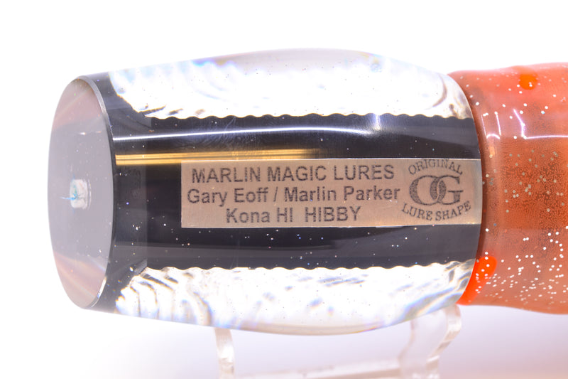 Marlin Magic Orange-Red Lava Black Magic Hibby 14" 11oz Skirted Root Beer-Petrolero