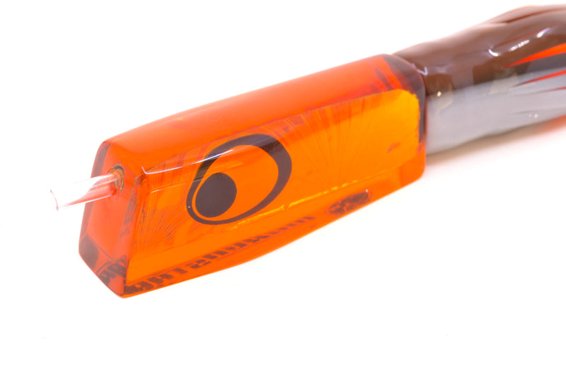 Marlinstar Orange Starburst Lead Medium Tomahawk FMJ 9"+ 11.4oz Skirted Root Beer-Silver